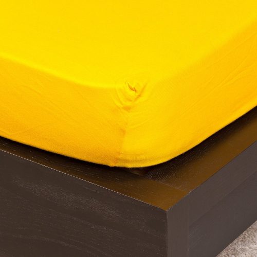 Naturtex Jersey fitted bed sheet - corn yellow 140-160x200 cm