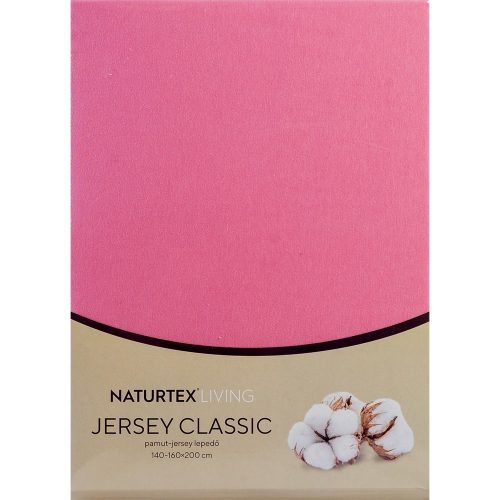 Naturtex Jersey fitted bed sheet - matt pink 180-200x200 cm