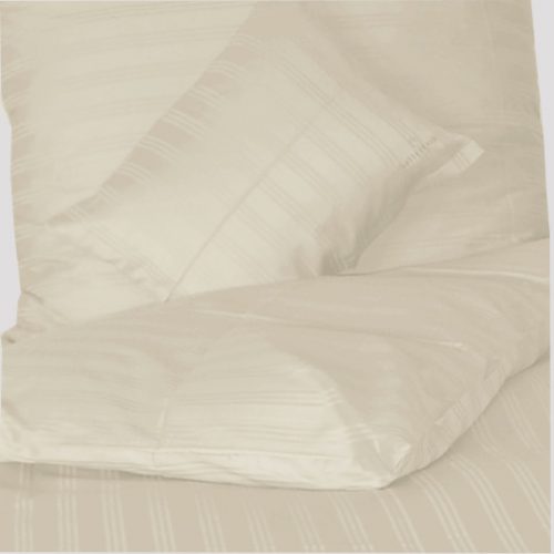 Billerbeck Réka 3-piece cotton-satin bed linen set - Panna Cotta