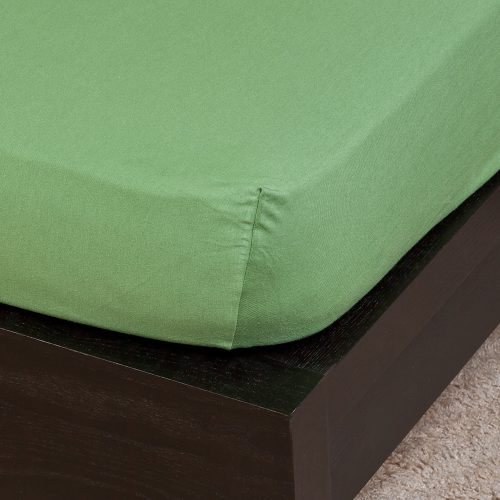 Naturtex Jersey fitted bed sheet - oil green 180-200x200 cm