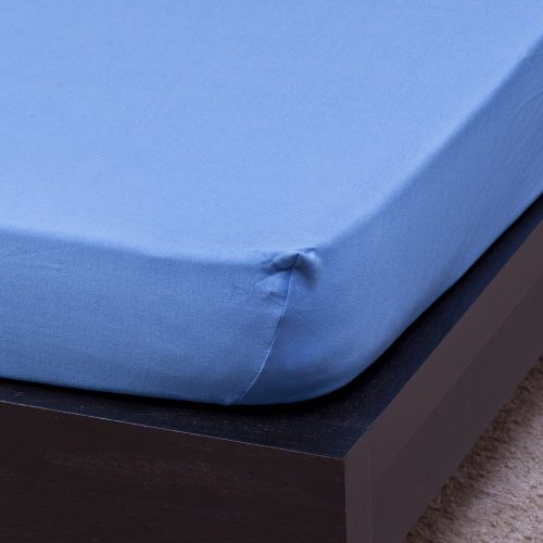 Naturtex Jersey fitted bed sheet - medium blue 90-100x200 cm