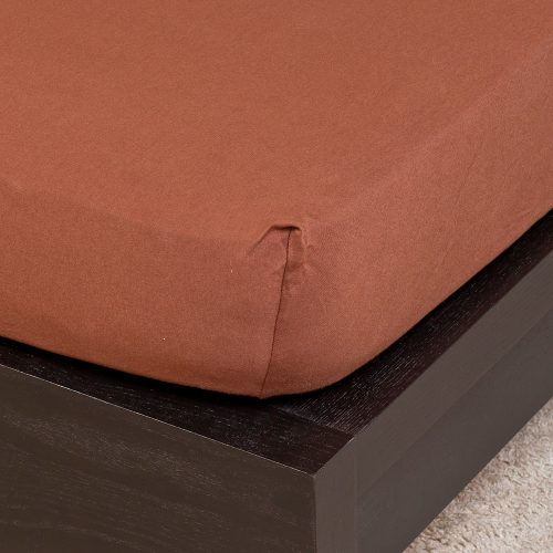 Naturtex Jersey fitted bed sheet - chocolate brown 140-160x200 cm